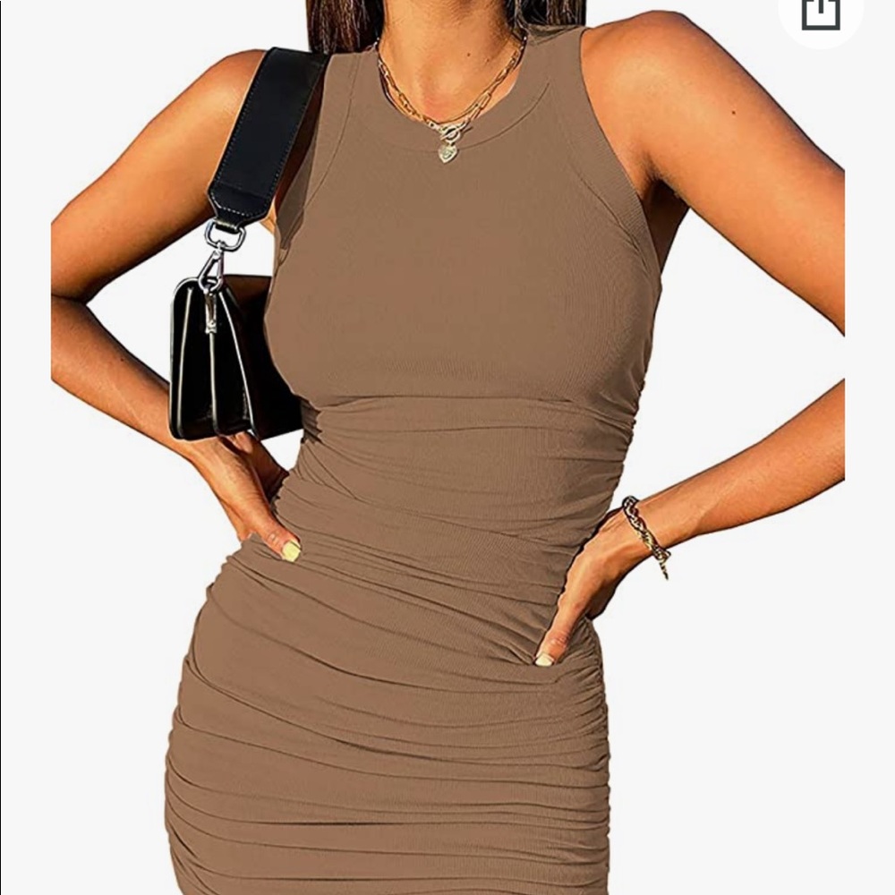 BTFBM Sleeveless Bodycon Ruched Dress small